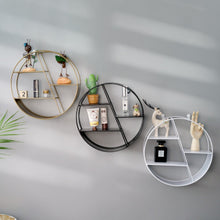 Load image into Gallery viewer, Nordic INS Metal Decorative Hanging Shelf Round Hexagon Storage Holder Shelves Home Wall Decoration Potted Ornament Stand Rack