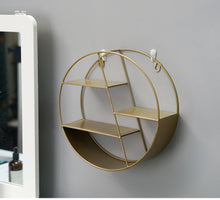 Load image into Gallery viewer, Nordic INS Metal Decorative Hanging Shelf Round Hexagon Storage Holder Shelves Home Wall Decoration Potted Ornament Stand Rack