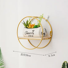 Load image into Gallery viewer, Nordic INS Metal Decorative Hanging Shelf Round Hexagon Storage Holder Shelves Home Wall Decoration Potted Ornament Stand Rack