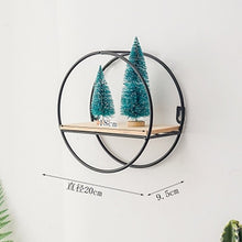 Load image into Gallery viewer, Nordic INS Metal Decorative Hanging Shelf Round Hexagon Storage Holder Shelves Home Wall Decoration Potted Ornament Stand Rack